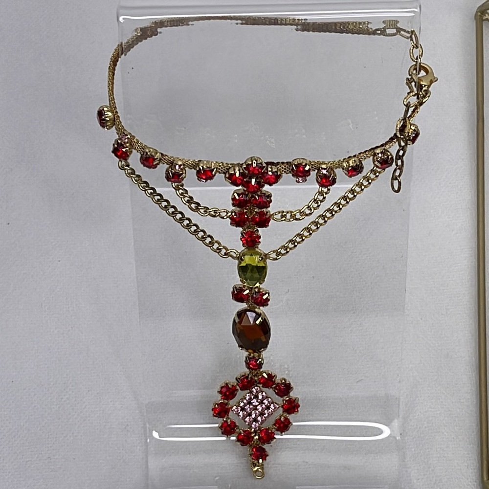 Crystal & Adjustable Chain Piece Embellishment Crafts/ Jewelry Making